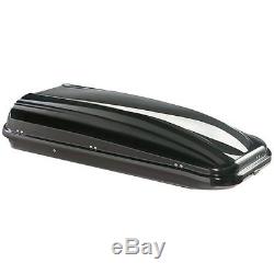 Large 430 litre solid locking roof box Gloss Grey top luggage 50kg Vauxhall Car