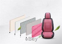 PU Leather 5-Seater Car Seat Cover Protector Cushion Accessories buckwheat husk