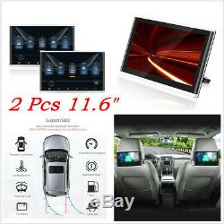 Pair 11.6 Touch Screen Android 7.1 Car Headrest Monitors Wifi 3G/4G BT OBD TPMS