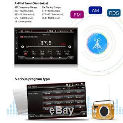 Quad Core Android 8.0 7 2 DIN Car GPS Bluetooth Stereo Radio FM MP3 MP5 Player