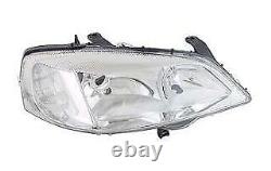 Right Headlamp (Silver Bezel) for Vauxhall ASTRA mk4 Convertible 1998-2003