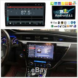 Single DIN Android 8.1 10.1'' Car Stereo Radio MP5 Player GPS Wifi 3G 4G BT DAB