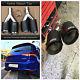 Stainless Steel Carbon Fiber Car Exhaust Dual Pipe Tip For Rear Bumper Diffuser