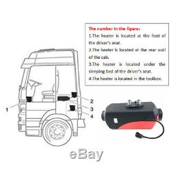 Trucks, boats, bus12V 5000W LCD Monitor Air diesel Fuel Heater 5KW PLANAR Remote