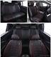Universal Black Fabric & Leather Seat Covers Full Set Car Van Motorhome Bus Mpv