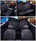 Universal Black Seat Covers Full Set Pu Leather Car Van Motorhome Bus Mpv