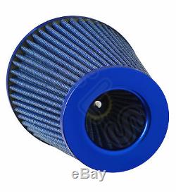 Universal Performance Cold Air Feed Pipe Air Filter Kit Blue 2103bf-vxl2