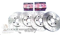 VAUXHALL ASTRA G 2.2 SRi MK4 FRONT & REAR DIMPLE GROOVED BRAKE DISCS MINTEX PADS