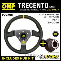 VAUXHALL ASTRA G MK4 25mm 98-04 OMP SMOOTH LEATHER 300mm TRECENTO STEERING WHEEL