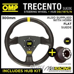 VAUXHALL ASTRA G MK4 25mm 98-04 OMP TRECENTO 300mm SUEDE LEATHER STEERING WHEEL