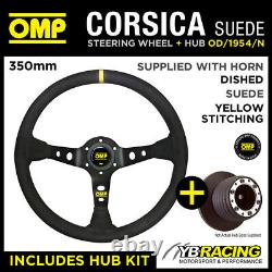 VAUXHALL ASTRA G MK4 ALL 25mm 98-04 OMP CORSICA 350 SUEDE LEATHER STEERING WHEEL