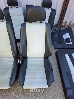 VAUXHALL ASTRA MK4 (G) COUPE Half Leather/White Alcantara Interior Seat Set