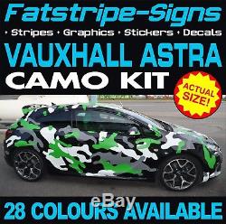 Vauxhall Astra Camo Graphics Stickers Stripes Decals Opel Vxr Mk4 Mk5 Mk6 Mk7