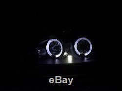 Vauxhall Astra G (98-04) Black Halo Angel Eye Projector Front Headlights Lights