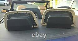 Vauxhall Astra G MK4 Convertible Cabriolet Rare Rear Headrests in Beige Leather