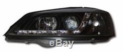 Vauxhall Astra G Mk4 98-03 Black Drl Led R8 Design Projector Front Headlights