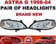 Vauxhall Astra G Mk4 98-04 Pair Chrome Headlights Headlamps Drivers + Passengers