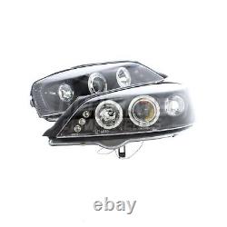 Vauxhall Astra G Mk4 Coupe 1998-2004 Angel Eyes Headlights Projector Black Inner