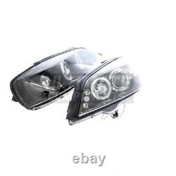 Vauxhall Astra G Mk4 Coupe 1998-2004 Angel Eyes Headlights Projector Black Inner