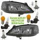 Vauxhall Astra G Mk4 Coupe 2000-2004 Black Headlights Headlamps With Bulbs Pair