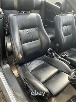 Vauxhall Astra G Mk4 Coupe Convertible Black Leather Interior Seats 1999-2005