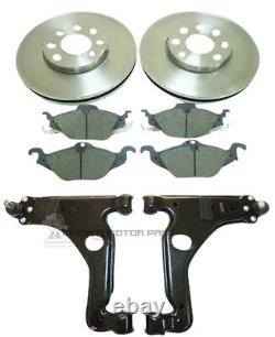 Vauxhall Astra G Mk4 Front 2 Brake Discs And Pads 4stud + 2 Lower Wishbone Arms