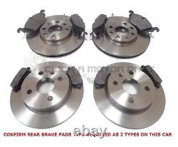 Vauxhall Astra G Mk4 Front & Rear Brake Discs And Pads 4stud (check Rear Pads)
