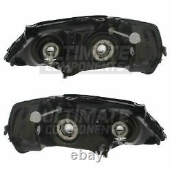 Vauxhall Astra G Mk4 Hatchback 1998-2005 Black Headlights Lamps With Bulbs Pair