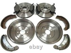 Vauxhall Astra G Mk4 Rear 2 Brake Drums & Shoes Set + Front Discs & Pads New