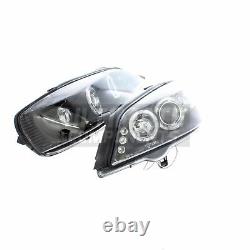 Vauxhall Astra G Mk4 Saloon 1998-2004 Halo Angel Eyes Projector Headlights Black