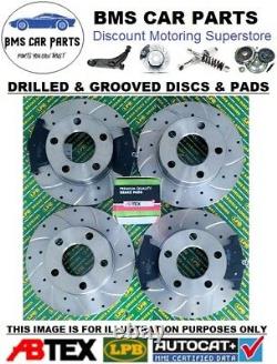 Vauxhall Astra MK4 2.2 (98-06) Front Rear Drilled + Grooved Brake Discs And Pads