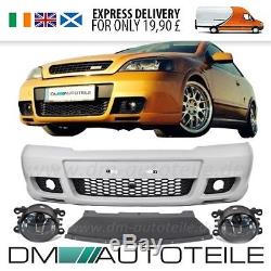 Vauxhall Astra Mk4 Sport Front Bumper Opc II Style +fog Lights + Mounting Parts