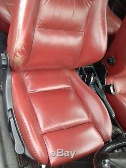 Vauxhall astra mk4 bertone coupe red leather heated seats door cards